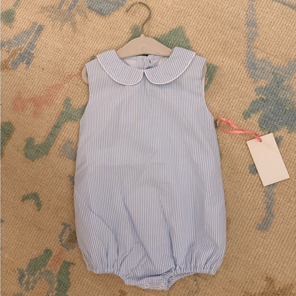 Cecil & Lou x Megan Stokes Blue Striped bubble